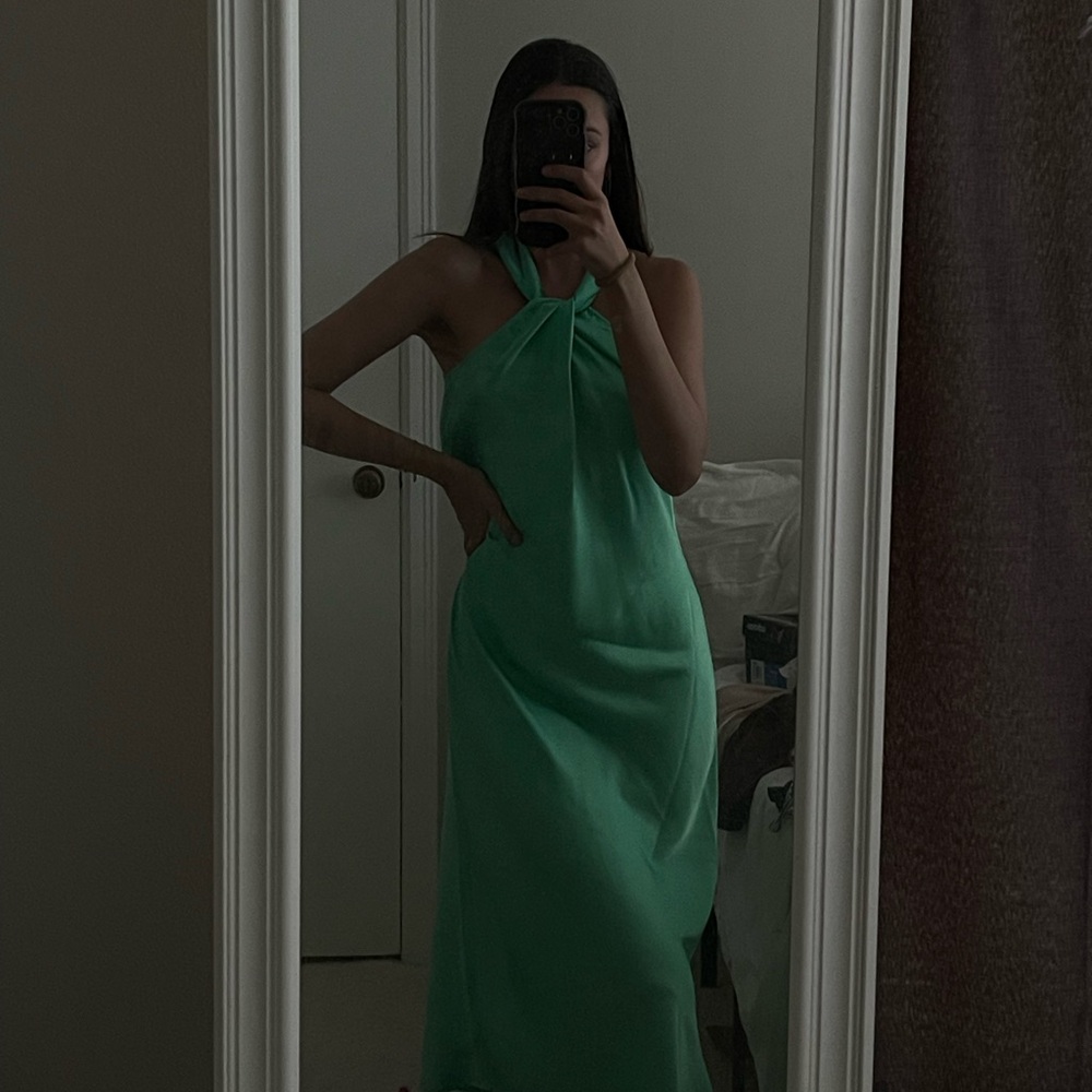 Target High Neck Satin Midi dress